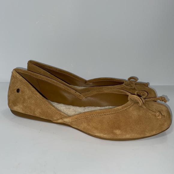 SOLD NEW UGG LANE GENUINE SHEARLING LINE SUEDE FLA - Picture 11 of 11